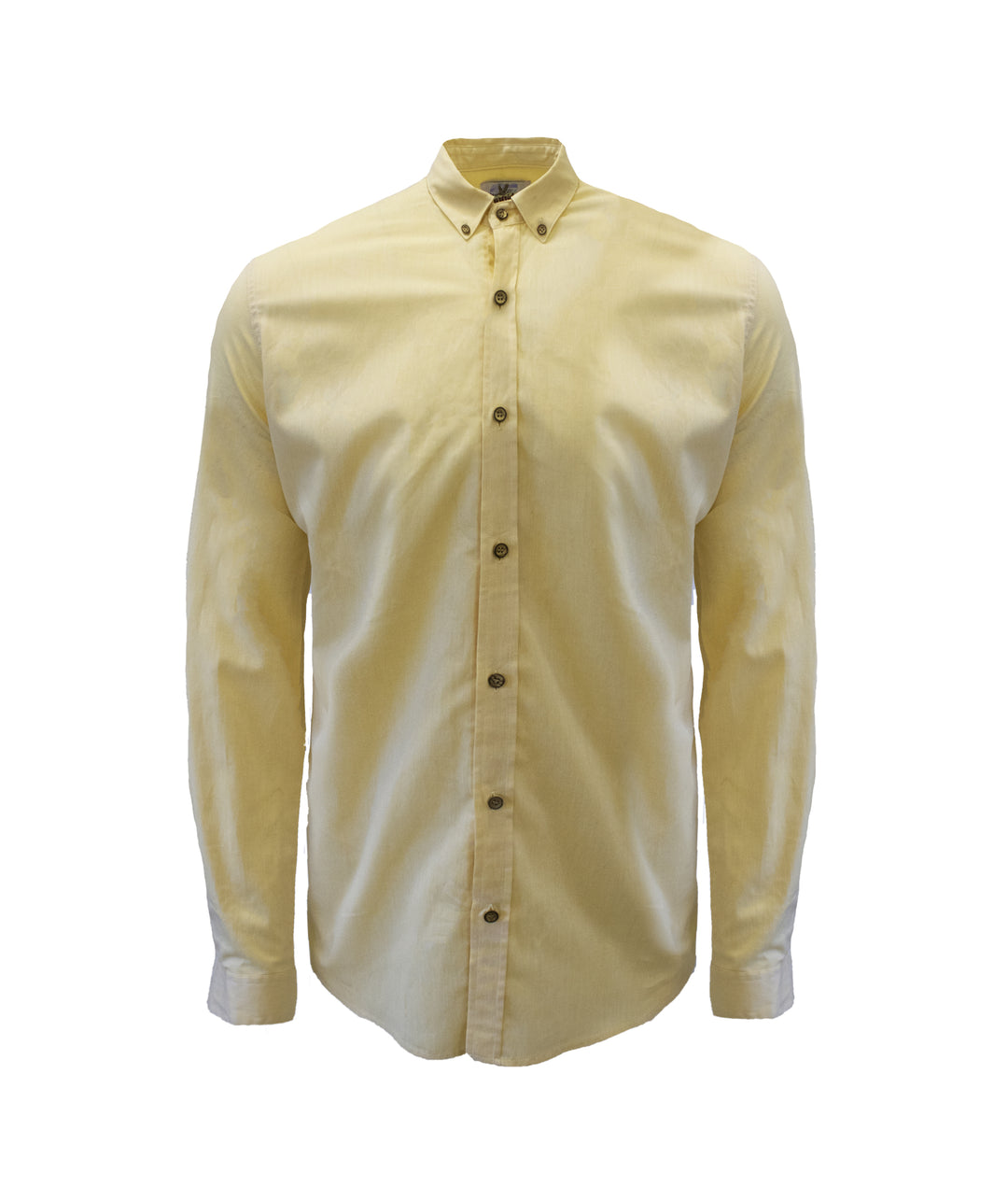 Mens yellow button down shirt sale